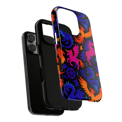 Vibrant 3D Fantasy Design Protective Phone Case for Stylish Protection Compatible with iPhone 13, 14, 15 & 16 – All Models Including Pro, Pro Max & Plus