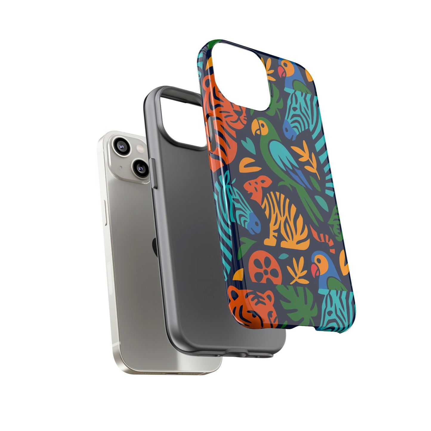 vibrant 3d animal print phone case for stylish protection – unique accessory for men and women compatible with iphone 13, 14, 15 & 16 – all models including pro, pro max & plus
