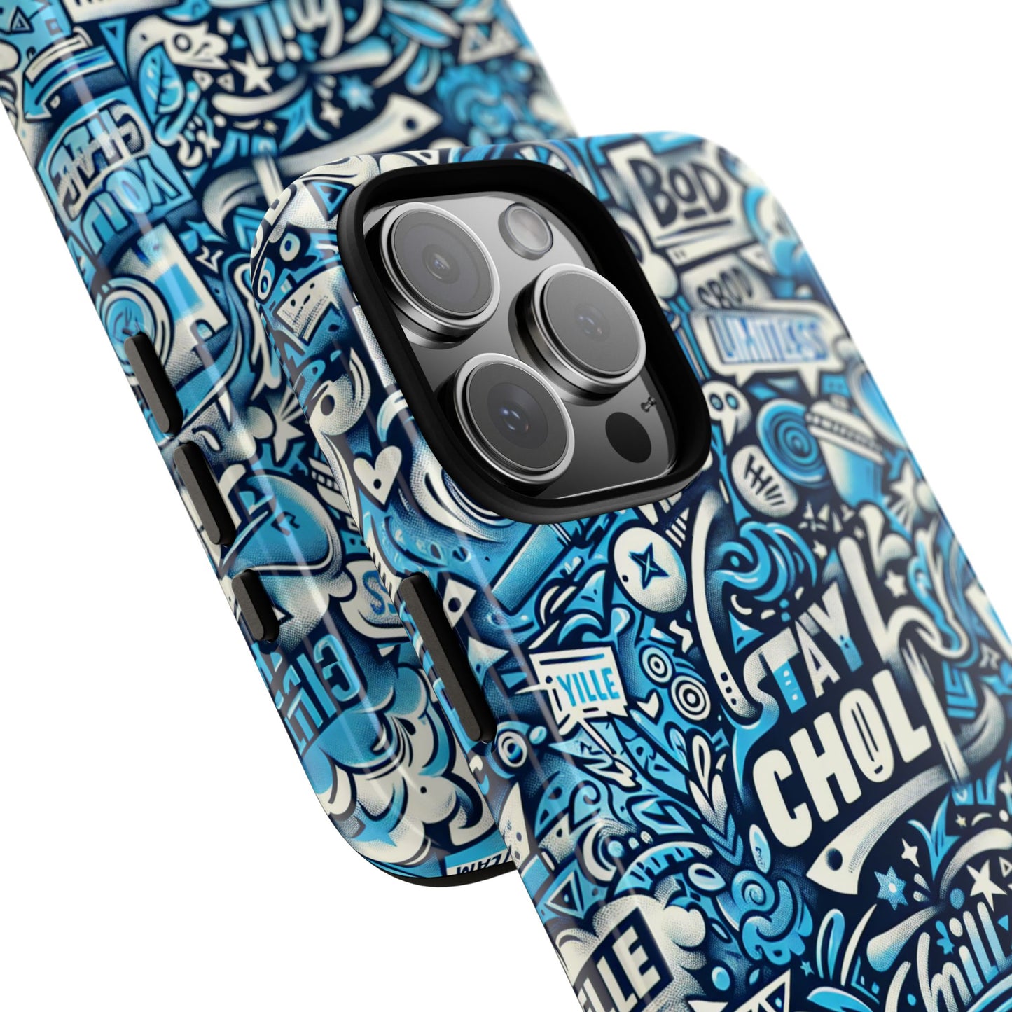 blue pattern image 19 mobile phone case for kids and teens shockproof protective cover with 3d wrap design and uv protection
