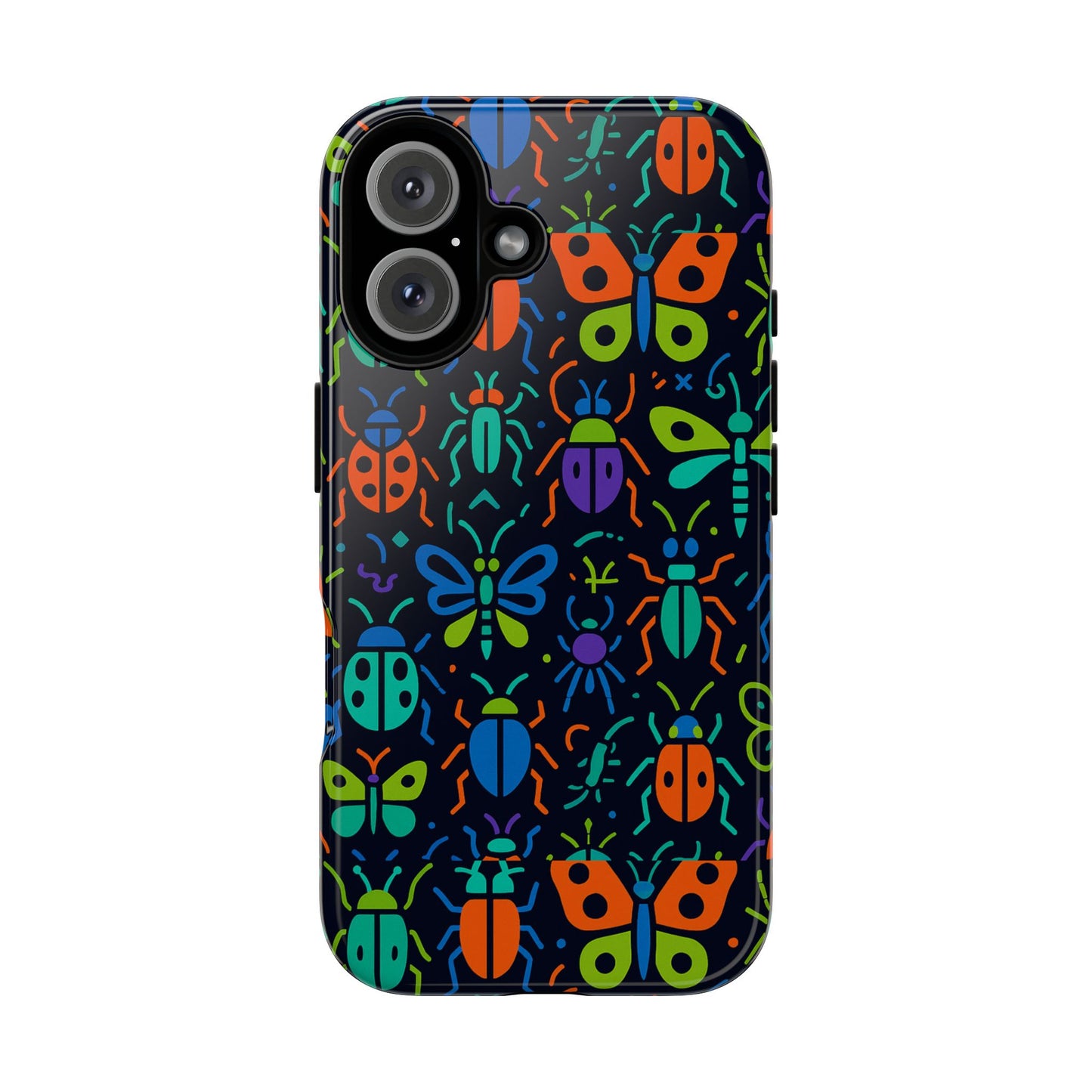 vibrant 3d insect phone case colourful stylish protective cover unique design for men and women compatible with iphone 13, 14, 15 & 16 – all models including pro, pro max & plus