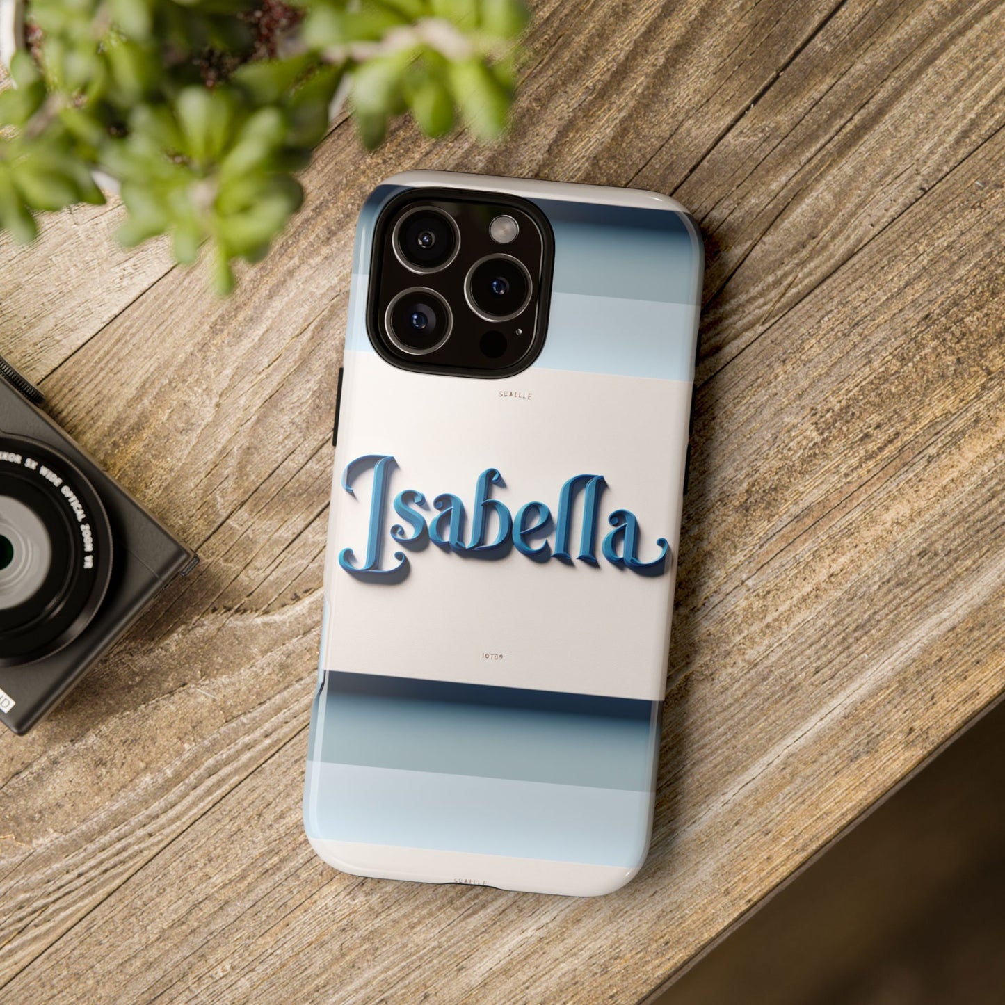 name isabella blue phone case with 3d wrap and vibrant anime inspired design for stylish protection and personalised smartphone accessory