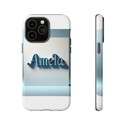 Sleek 3D Glossy Phone Case in Blue with Elegant Name Design Fashion Accessory for Personal Expression Compatible with iPhone 13, 14, 15 & 16 – all models including Pro, Pro Max & Plus