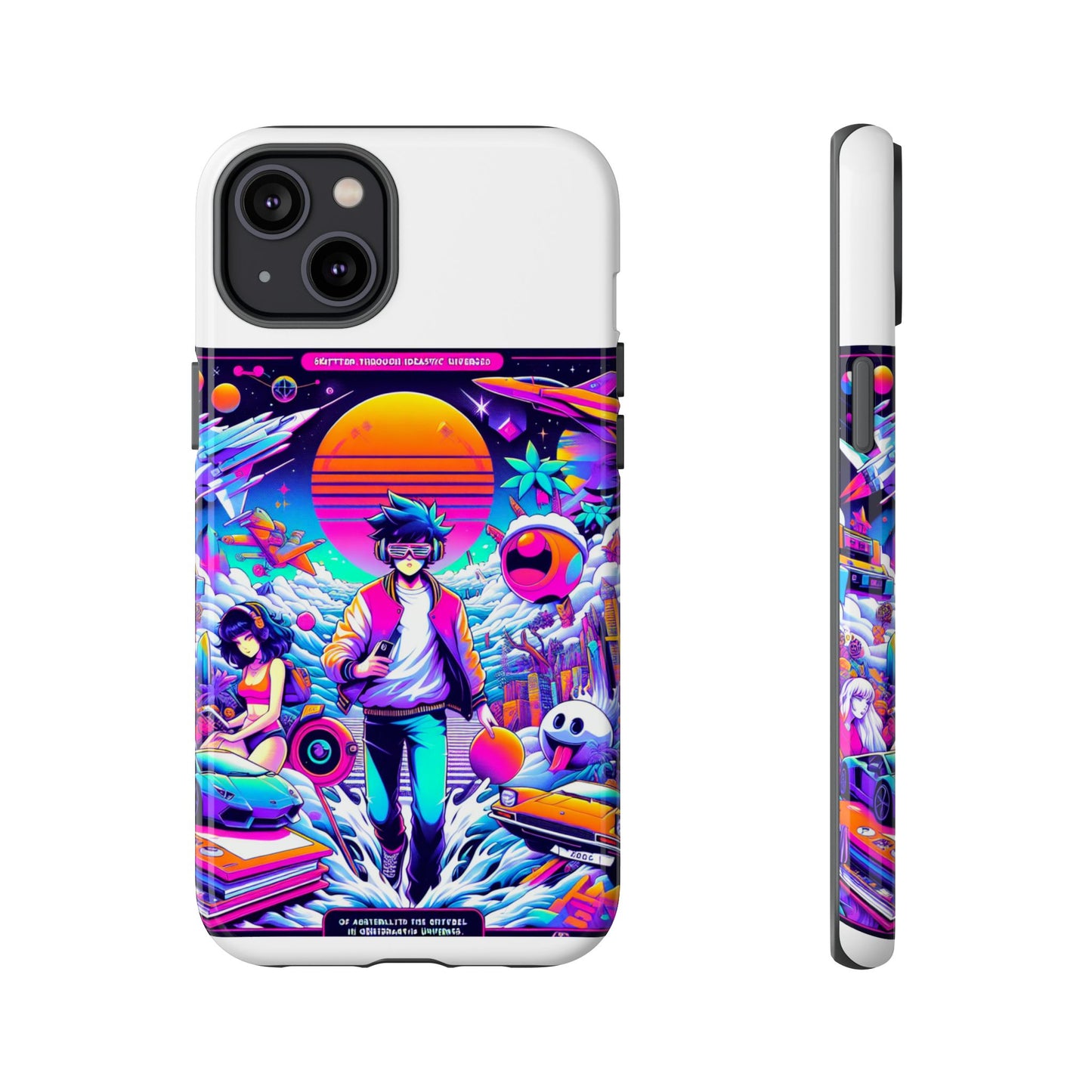 skibidiverse traveller protective phone case with 3d wrap design, durable uv protection, shock absorption for anime and comic culture fans