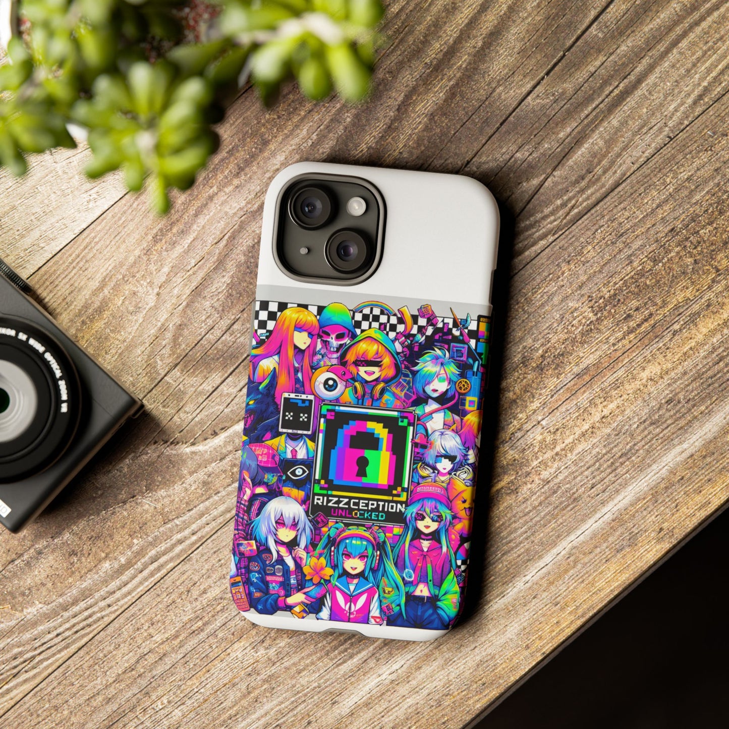 rizzception unlocked 3d wrap protective phone case for anime lovers