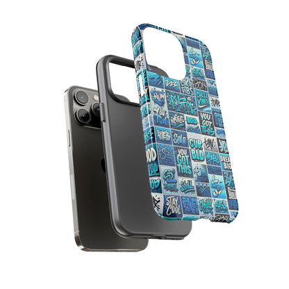 Vibrant Blue 3D Wrap Protective Phone Case Featuring Retro Alphabet Design for Stylish Smartphone Protection Compatible with iPhone 13, 14, 15 & 16 – all models including Pro, Pro Max & Plus