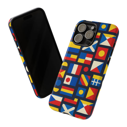 Multicolour Geometric Protective Phone Case for Smartphones, Stylish Protection and Unique Design, Compatible with iPhone 13, 14, 15 & 16 – all models including Pro, Pro Max & Plus