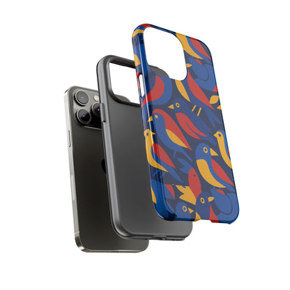 Vibrant 3D Wrap Protective Phone Case with Colourful Bird Design Stylish Accessory for Men and Women Compatible with iPhone 13, 14, 15 & 16 – all models including Pro, Pro Max & Plus