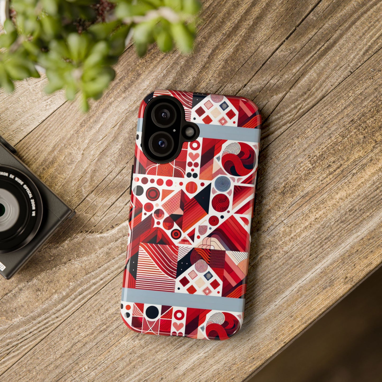 pattern image 8 vibrant shockproof phone case for kids and teens with abstract geometric design compatible with iphone 13, 14, 15 & 16 – all models including pro, pro max & plus