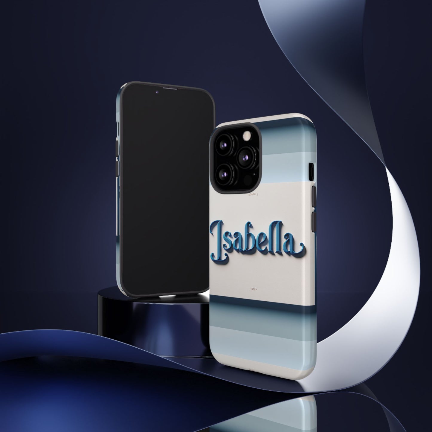 name isabella blue phone case with 3d wrap and vibrant anime inspired design for stylish protection and personalised smartphone accessory