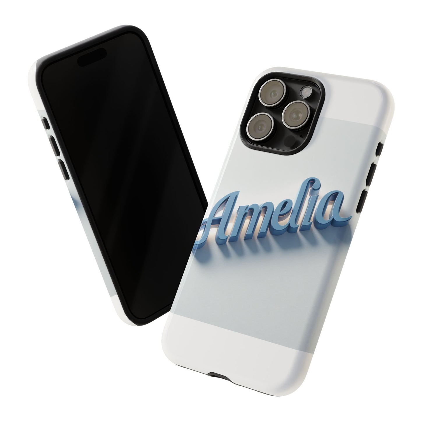 vibrant 3d lettering phone case in blue for self-expression and style compatible with iphone 13, 14, 15 & 16 – all models including pro, pro max & plus