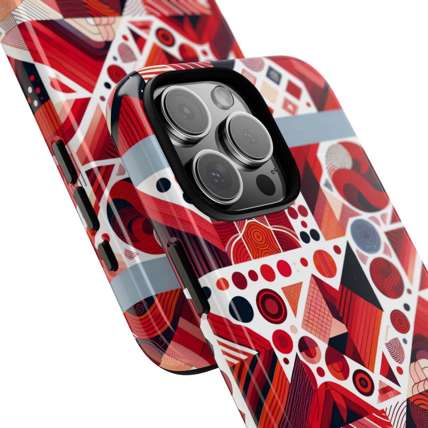 pattern image 8 vibrant shockproof phone case for kids and teens with abstract geometric design compatible with iphone 13, 14, 15 & 16 – all models including pro, pro max & plus