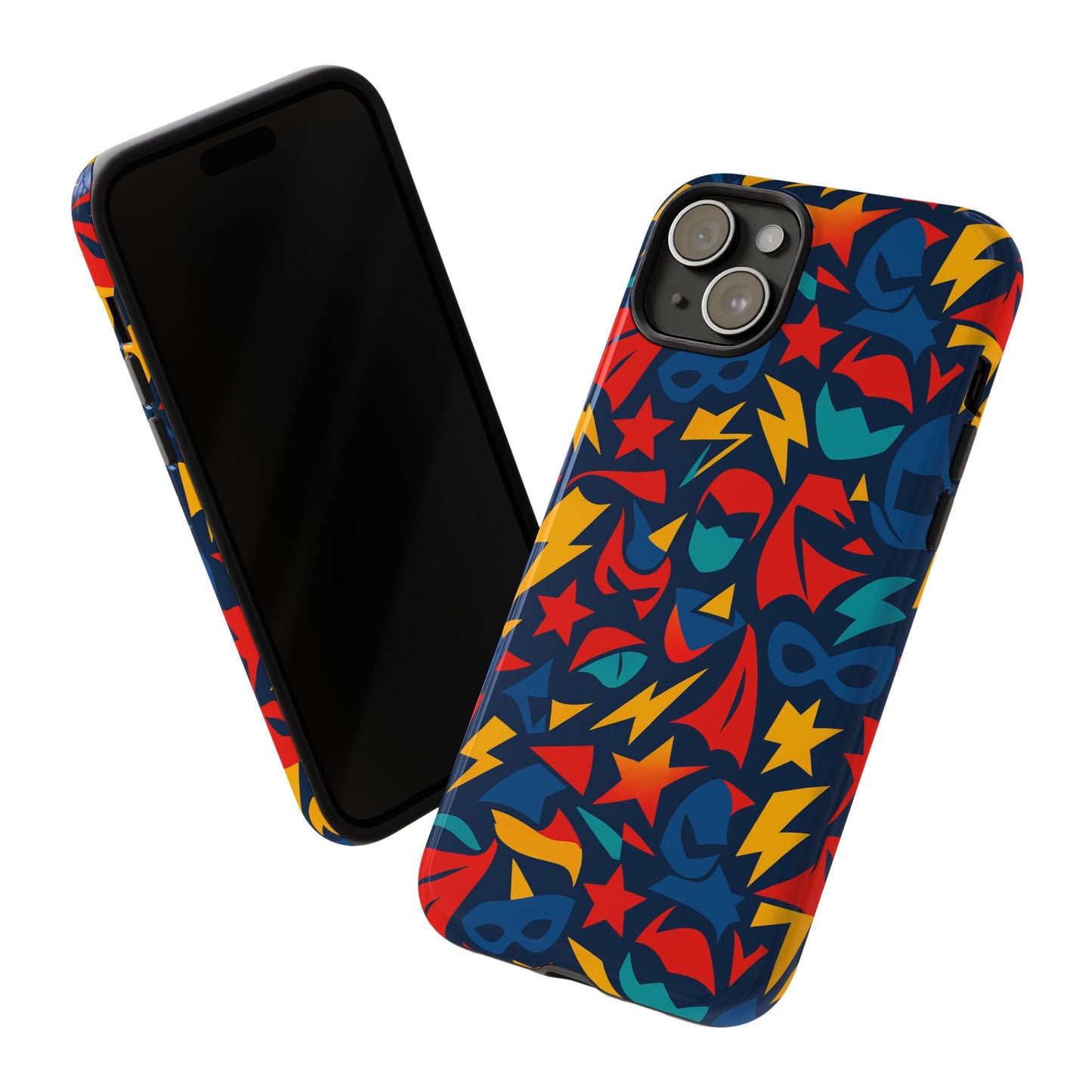vibrant superhero protective phone case with 3d wrap design – stylish unisex protection for smartphones compatible with iphone 13, 14, 15 & 16 – all models including pro, pro max & plus