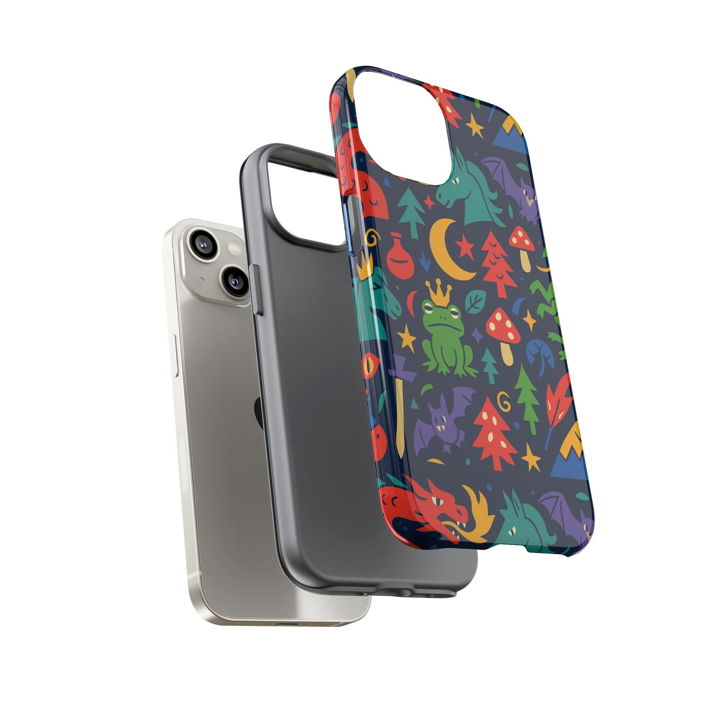 vibrant 3d wrap protective phone case with playful fantasy design for unique smartphone accessories compatible with iphone 13, 14, 15 & 16 – all models including pro, pro max & plus
