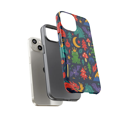 Vibrant 3D Wrap Protective Phone Case with Playful Fantasy Design for Unique Smartphone Accessories Compatible with iPhone 13, 14, 15 & 16 – all models including Pro, Pro Max & Plus