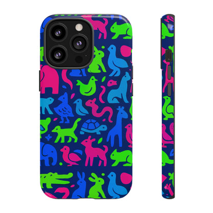 Vibrant Animal Print Phone Case with 3D Design for Stylish Protection Compatible with iPhone 13, 14, 15 & 16 – all models including Pro, Pro Max & Plus