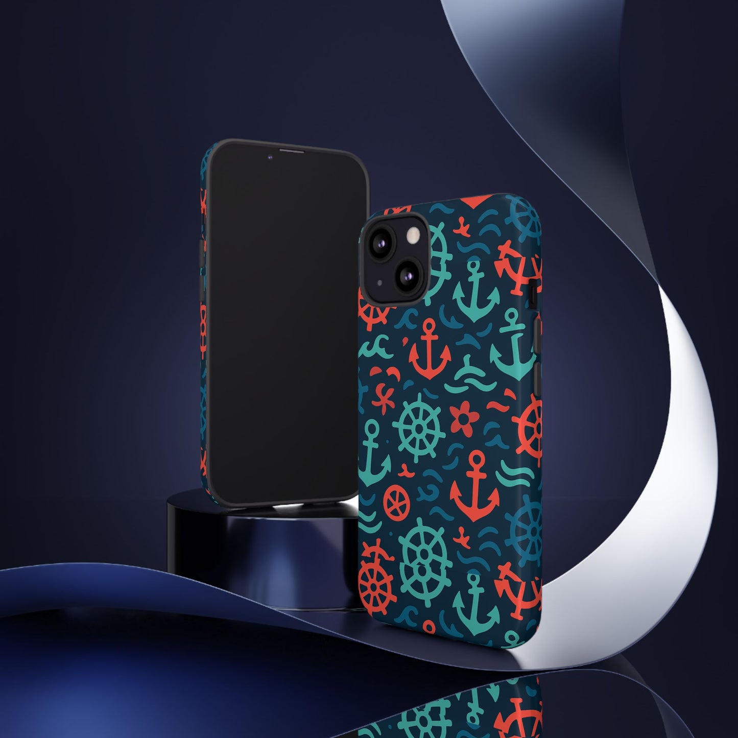 vibrant nautical multicolour 3d wrap protective phone case with retro design for men and women stylish accessory compatible with iphone 13, 14, 15 & 16 – all models including pro, pro max & plus
