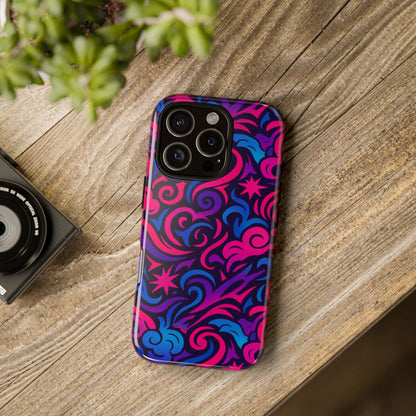 Vibrant 3D Abstract Swirl Phone Case for Creative Individuals – Stylish Protection for Smartphones Compatible with iPhone 13, 14, 15 & 16 – all models including Pro, Pro Max & Plus