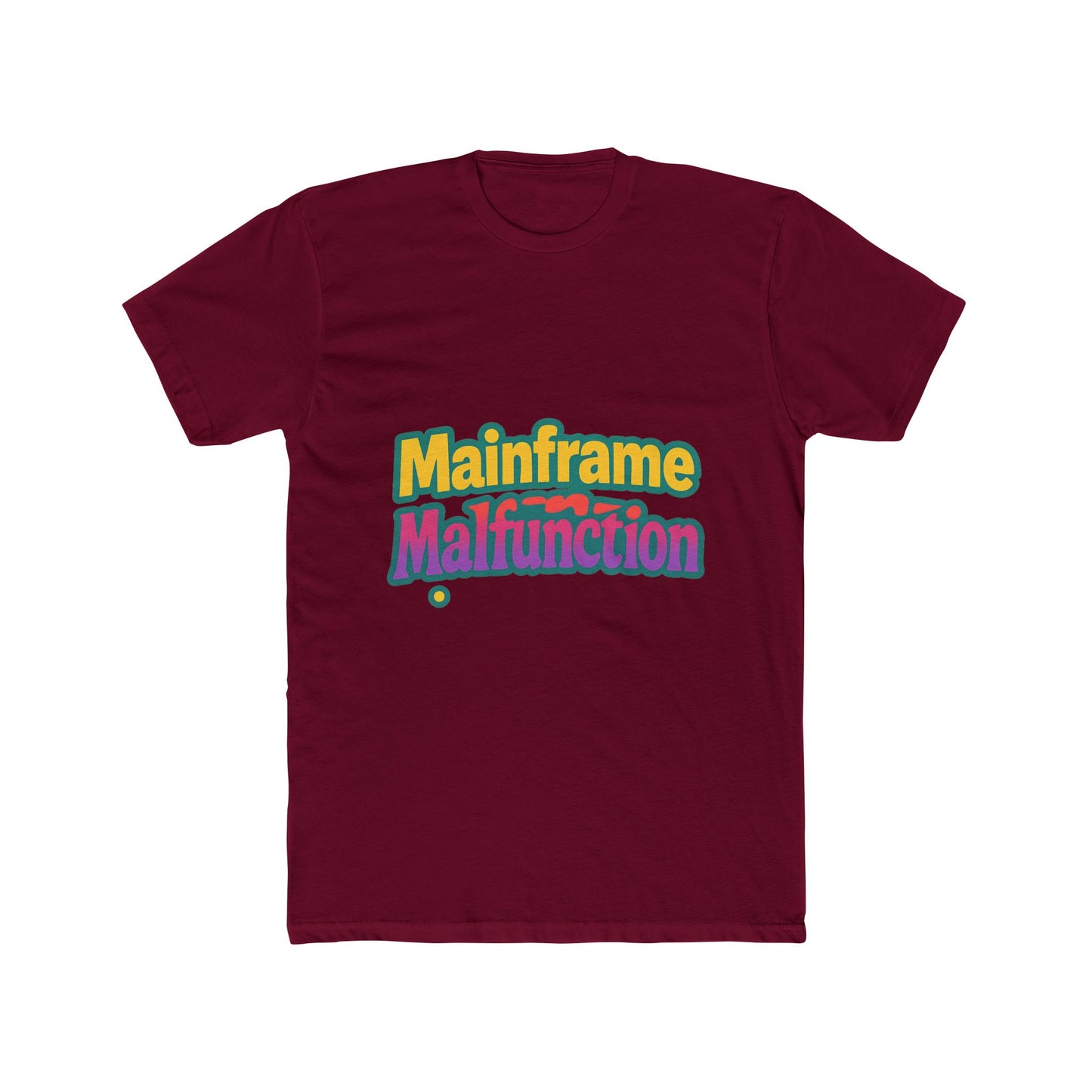 mainframe malfunction unisex t-shirt - multicolor sci-fi graphic tee - comfortable cotton blend top