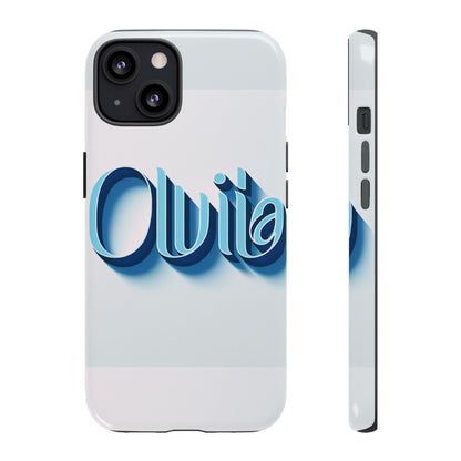 Olivia Blue Anime Comic Style 3D Wrap Shockproof Phone Case for Women and Girls Durable UV Protected Silicone Cover with Glossy or Matte Finish