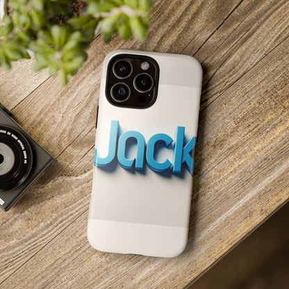 Name Jack Blue Anime Comic Style 3D Wrap Protective Phone Case for Men Women Shock Absorption Durable TPU Cover