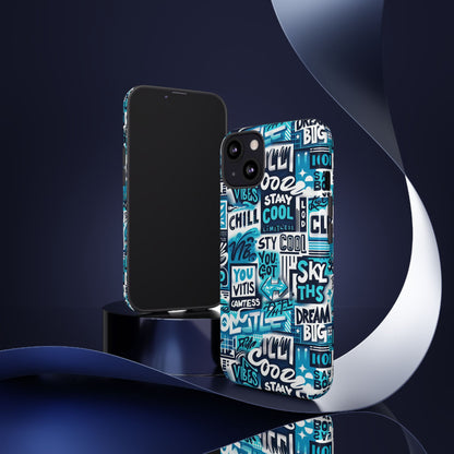 Vibrant 3D Graphic Phone Case in Blue for Stylish Protection – Playful Design – Compatible with iPhone 13, 14, 15 & 16 – All Models Including Pro, Pro Max & Plus