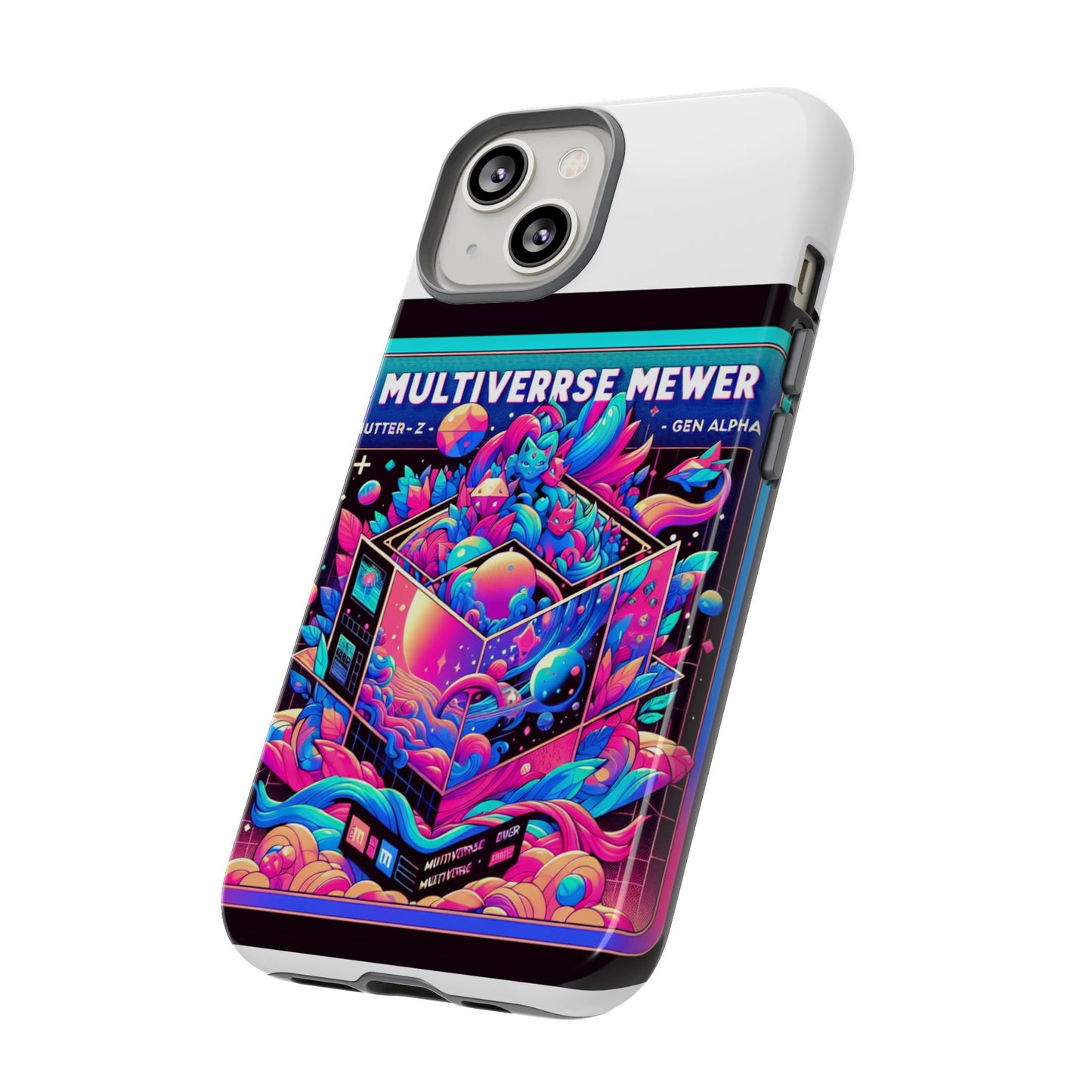multiverse mewer protective phone case with 3d wrap design for smartphones, durable tpu silicone, uv protected, ideal gift for anime and comic lovers