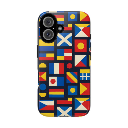 Multicolour Geometric Protective Phone Case for Smartphones, Stylish Protection and Unique Design, Compatible with iPhone 13, 14, 15 & 16 – all models including Pro, Pro Max & Plus