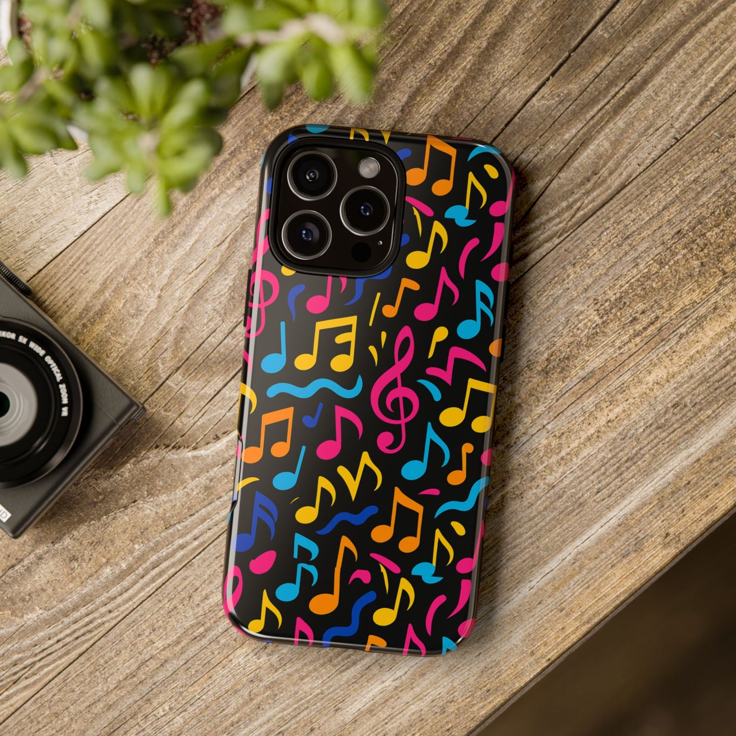 vibrant music themed phone case with colourful 3d design – stylish protection for music lovers – compatible with iphone 13, 14, 15 & 16 – all models including pro, pro max & plus