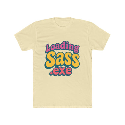 Loading Sass .Exe Meme Multicolor 1 Unisex T-Shirt – Funny Graphic Tee for All Genders, Trendy Viral Print, Comfortable Cotton Casual Wear