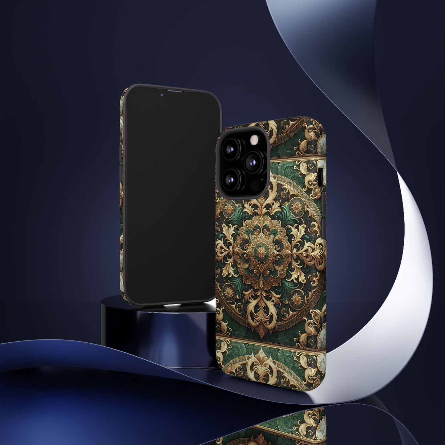 pattern image 2 vibrant comic style phone case for men and women with ornate baroque design compatible with iphone 13, 14, 15 & 16 – all models including pro, pro max & plus