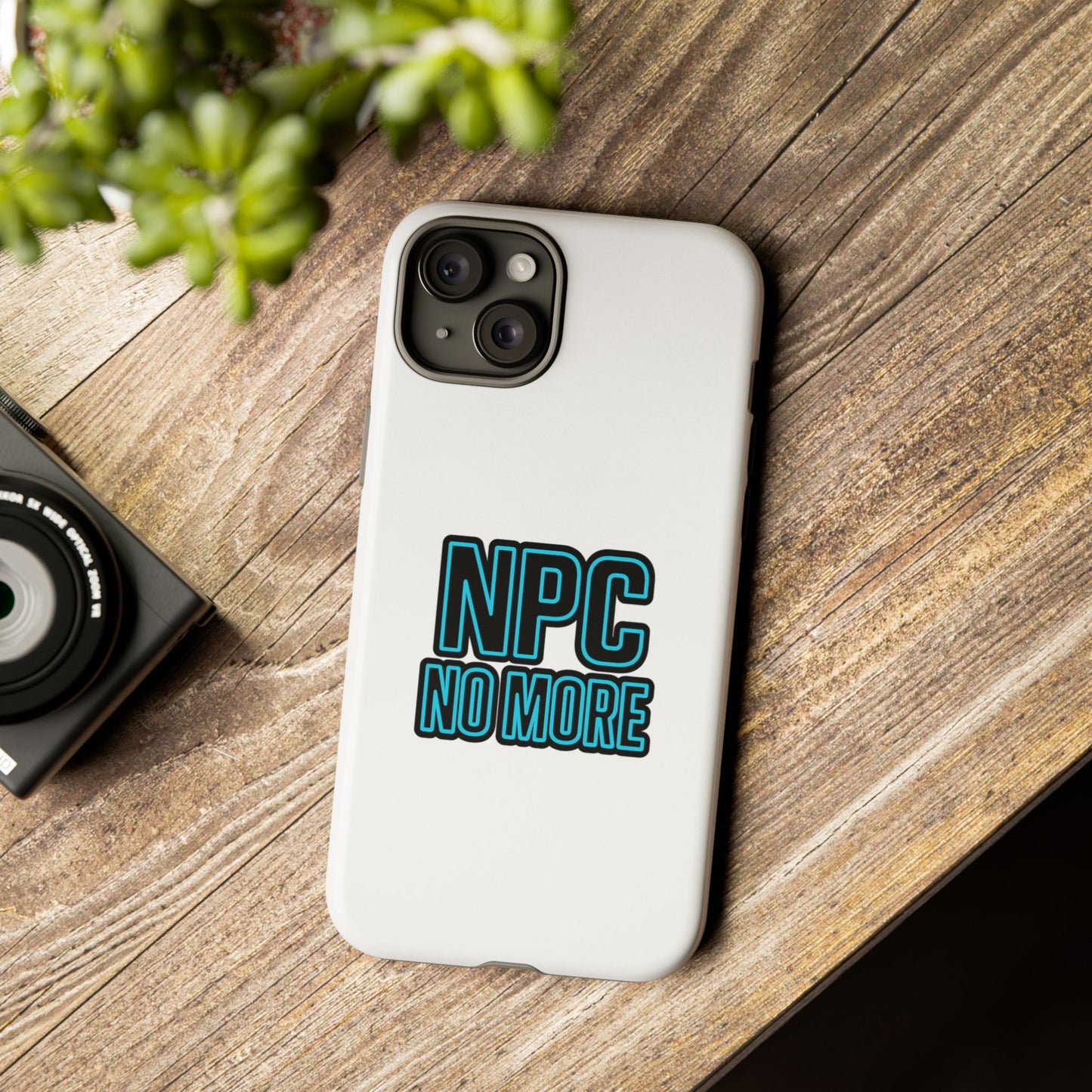 tough cases - npc no more phone case for gamers & meme lovers - stylish protective cover for trendsetters, shock-absorbing design, ideal gift for tech enthusiasts