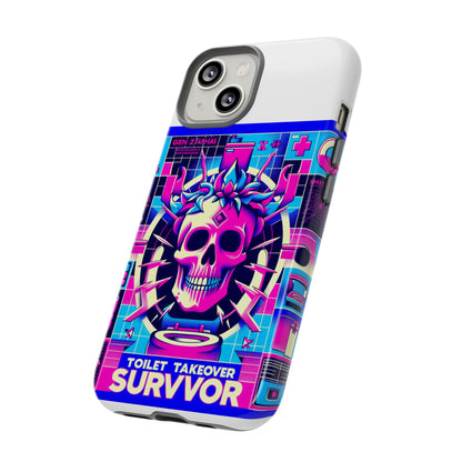 Toilet Takeover Survivor 3D Wrap Protective Phone Case for Anime and Comic Fans, Shock Absorbing TPU Silicone, UV Protected, Stylish Design, Gift for Birthdays and Holidays