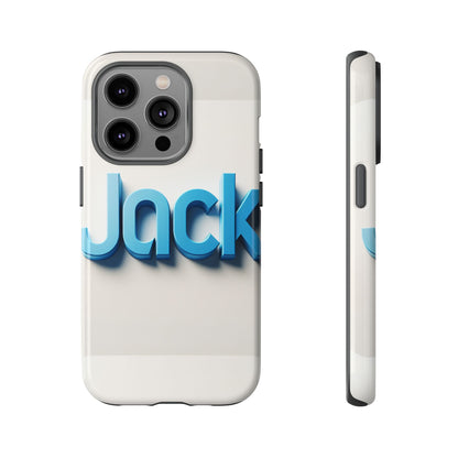 Name Jack Blue Anime Comic Style 3D Wrap Protective Phone Case for Men Women Shock Absorption Durable TPU Cover
