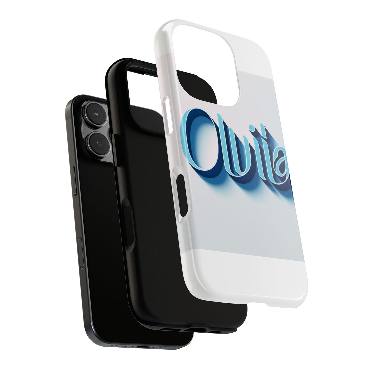 vibrant 3d typography phone case in blue for stylish protection – unique accessory for self-expression compatible with iphone 13, 14, 15 & 16 – all models including pro, pro max & plus