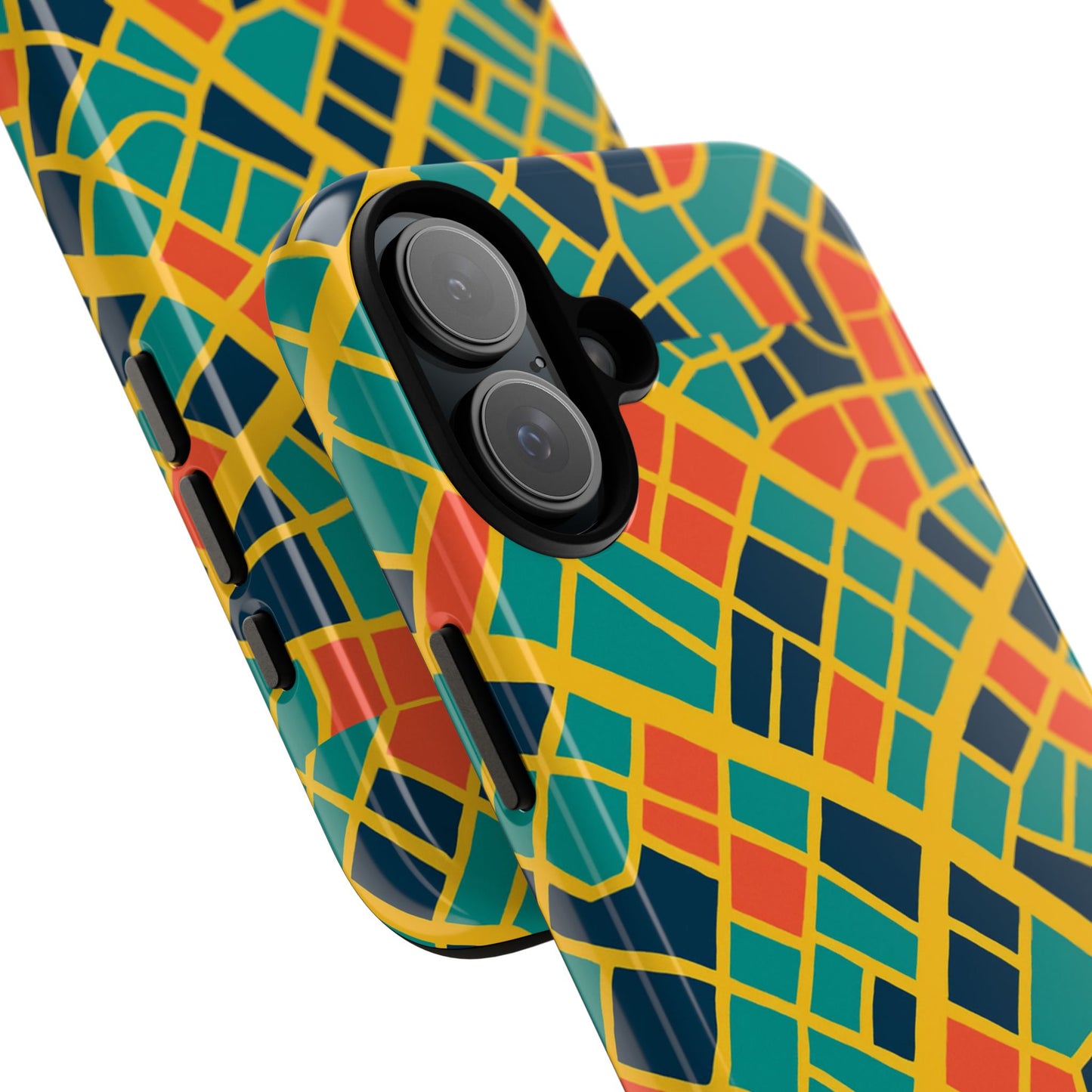 multicolour geometric 3d wrap protective phone case stylish accessory for men and women vibrant design ideal for unique expression compatible with iphone 13, 14, 15 & 16 – all models including pro, pro max & plus