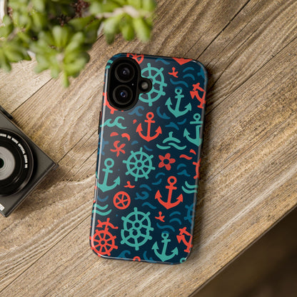 Vibrant Nautical Multicolour 3D Wrap Protective Phone Case with Retro Design for Men and Women Stylish Accessory Compatible with iPhone 13, 14, 15 & 16 – All Models Including Pro, Pro Max & Plus