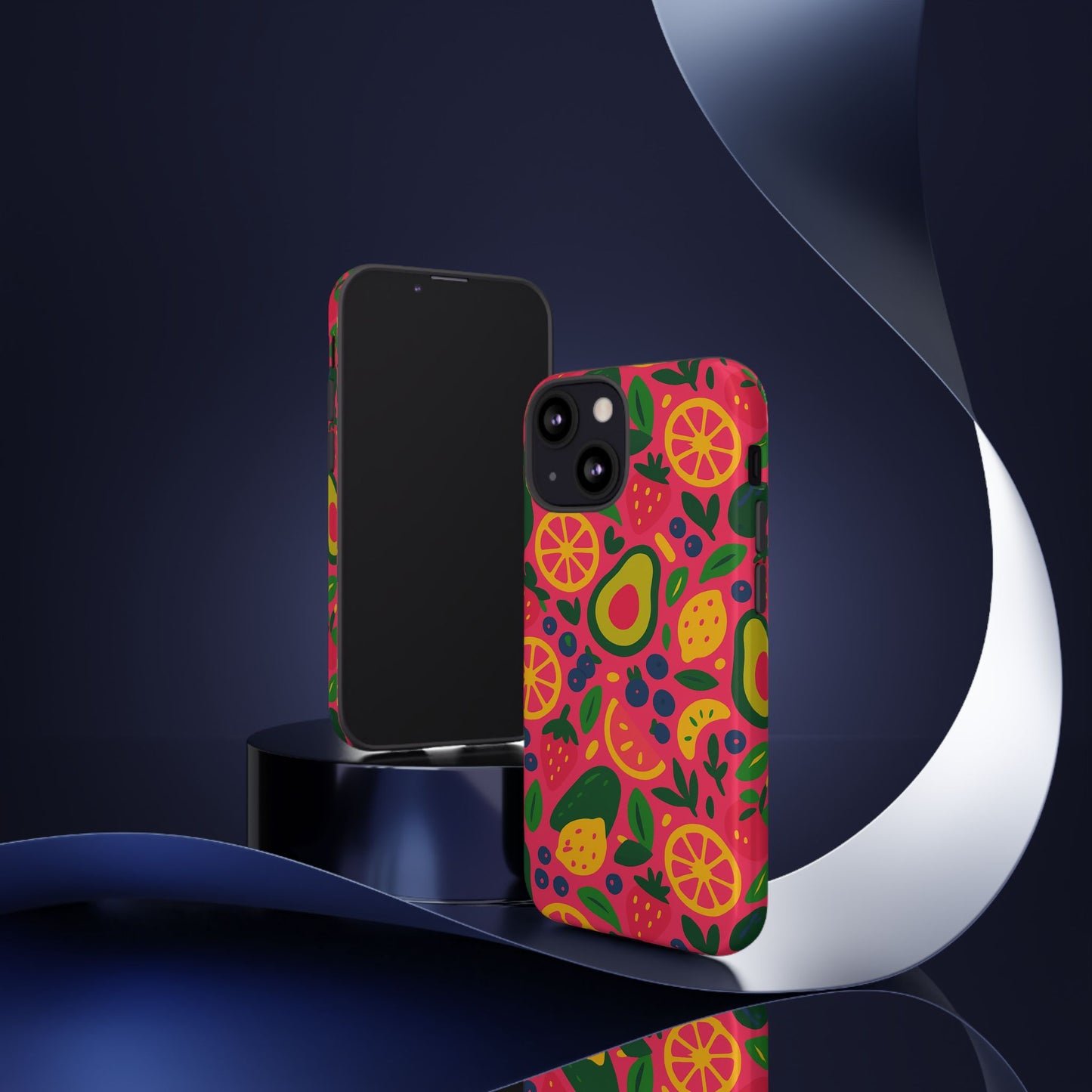 vibrant 3d fruit pattern protective phone case - playful accessory for individuality and stylish protection compatible with iphone 13, 14, 15 & 16 – all models including pro, pro max & plus