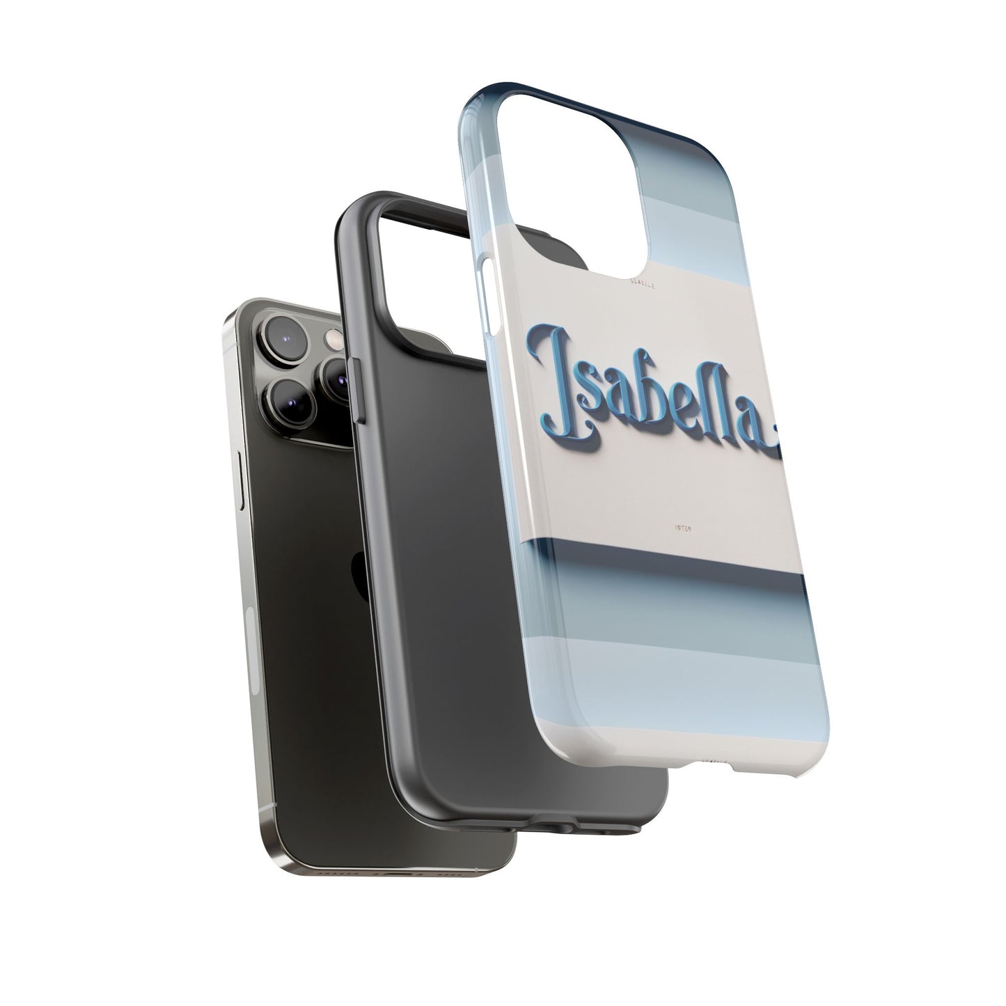 name isabella blue phone case with 3d wrap and vibrant anime inspired design for stylish protection and personalised smartphone accessory