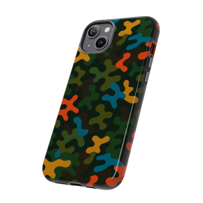 Multicolour Camouflage 3D Wrap Protective Phone Case Stylish Design for Men and Women Stylish Protection Compatible with iPhone 13, 14, 15 & 16 – all models including Pro, Pro Max & Plus