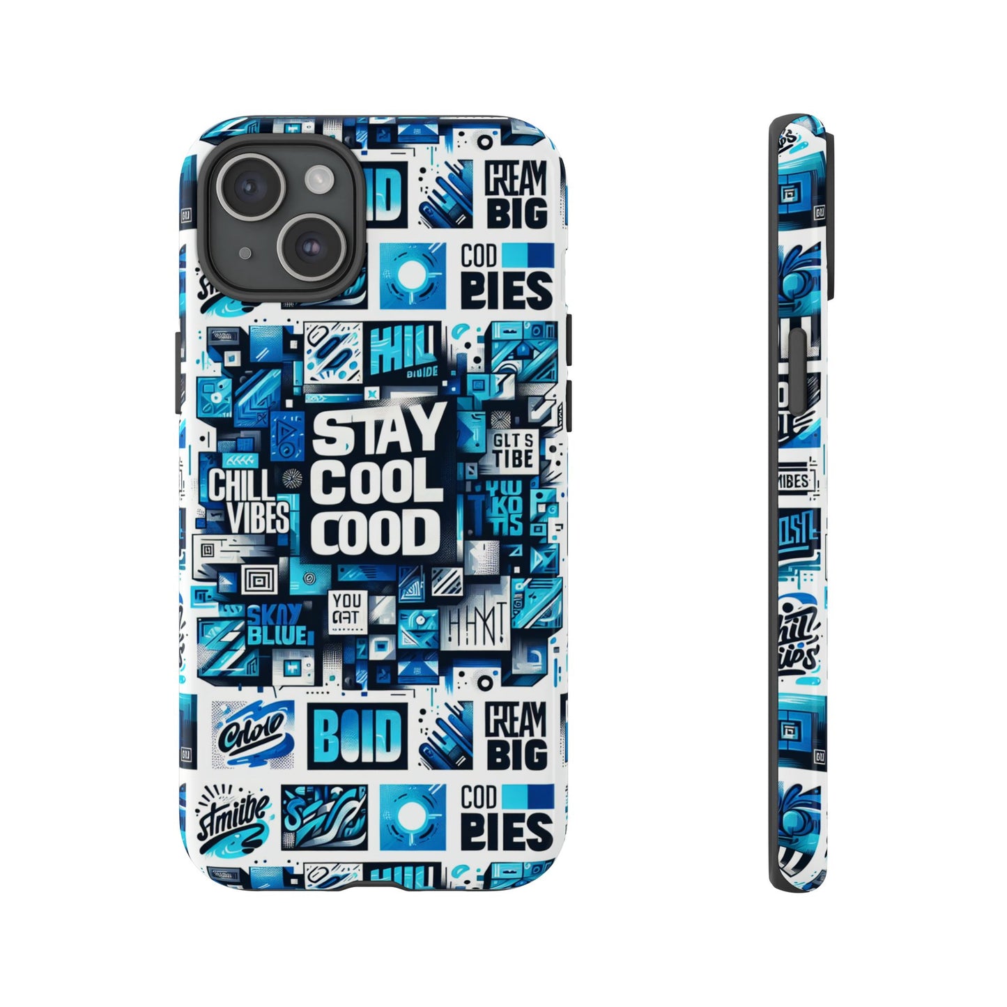 blue pattern image 29 vibrant 3d wrap phone case for men and women shockproof silicone protective cover with uv resistance and glossy or matte finish