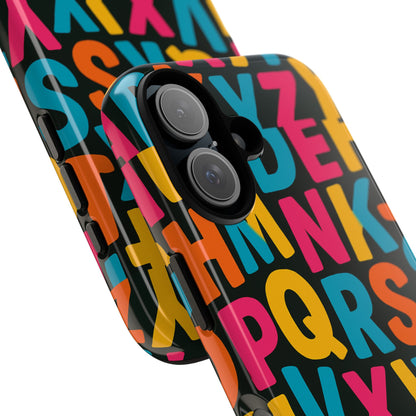 Multicolour 3D Alphabet Wrap Protective Phone Case for Unique Style and Vibrant Protection Compatible with iPhone 13, 14, 15 & 16 – all models including Pro, Pro Max & Plus