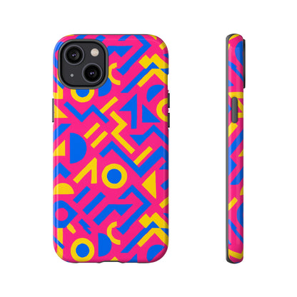 Vibrant Geometric 3D Wrap Protective Phone Case with Multicolour Design for Unique Style Compatible with iPhone 13, 14, 15 & 16 – all models including Pro, Pro Max & Plus