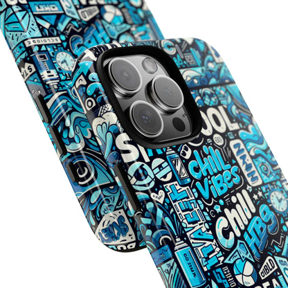 Vibrant 3D Wrap Protective Phone Case with Colourful Chill Vibes Design – Unique Style Accessory for Self-Expression Compatible with iPhone 13, 14, 15 & 16 – all models including Pro, Pro Max & Plus