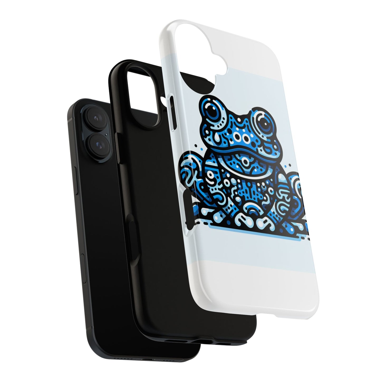 vibrant 3d blue animal print protective phone case for bold individuals – stylish protection compatible with iphone 13, 14, 15 & 16 – all models including pro, pro max & plus