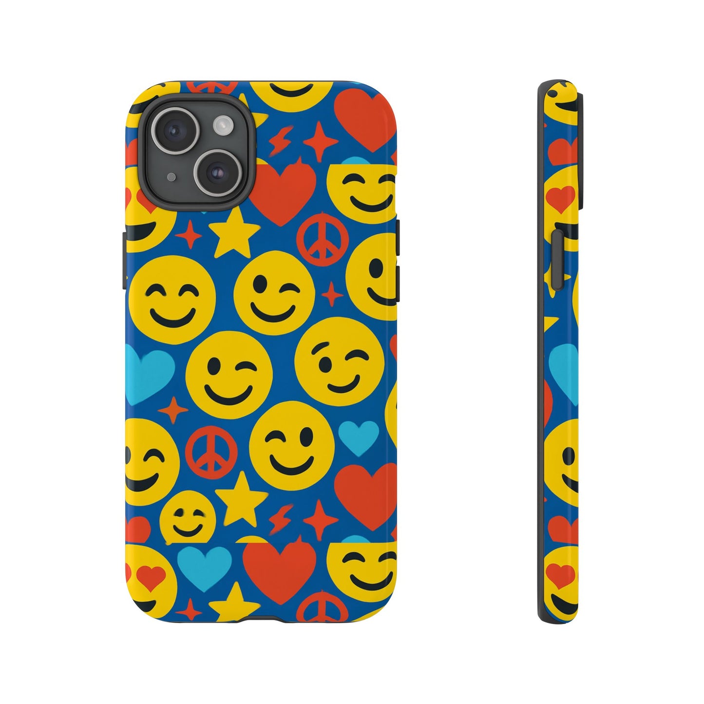 vibrant 3d emoji protective phone case for kids and adults – fun multicolour design for stylish protection compatible with iphone 13, 14, 15 & 16 – all models including pro, pro max & plus