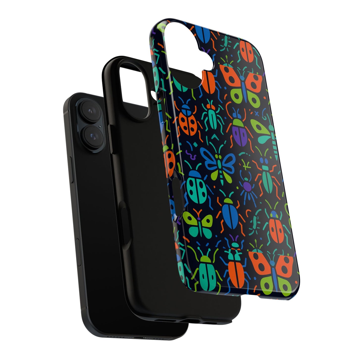 vibrant 3d insect phone case colourful stylish protective cover unique design for men and women compatible with iphone 13, 14, 15 & 16 – all models including pro, pro max & plus