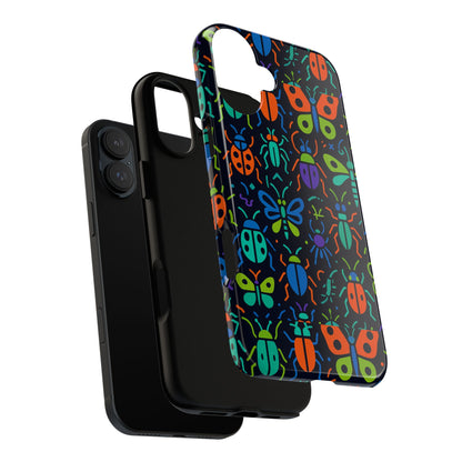 Vibrant 3D Insect Phone Case Colourful Stylish Protective Cover Unique Design for Men and Women Compatible with iPhone 13, 14, 15 & 16 – all models including Pro, Pro Max & Plus
