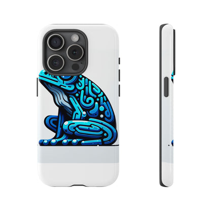 Vibrant Blue Frog 3D Wrap Phone Case for Unique Accessories Retro Style Compatible with iPhone 13, 14, 15 & 16 – All Models Including Pro, Pro Max & Plus