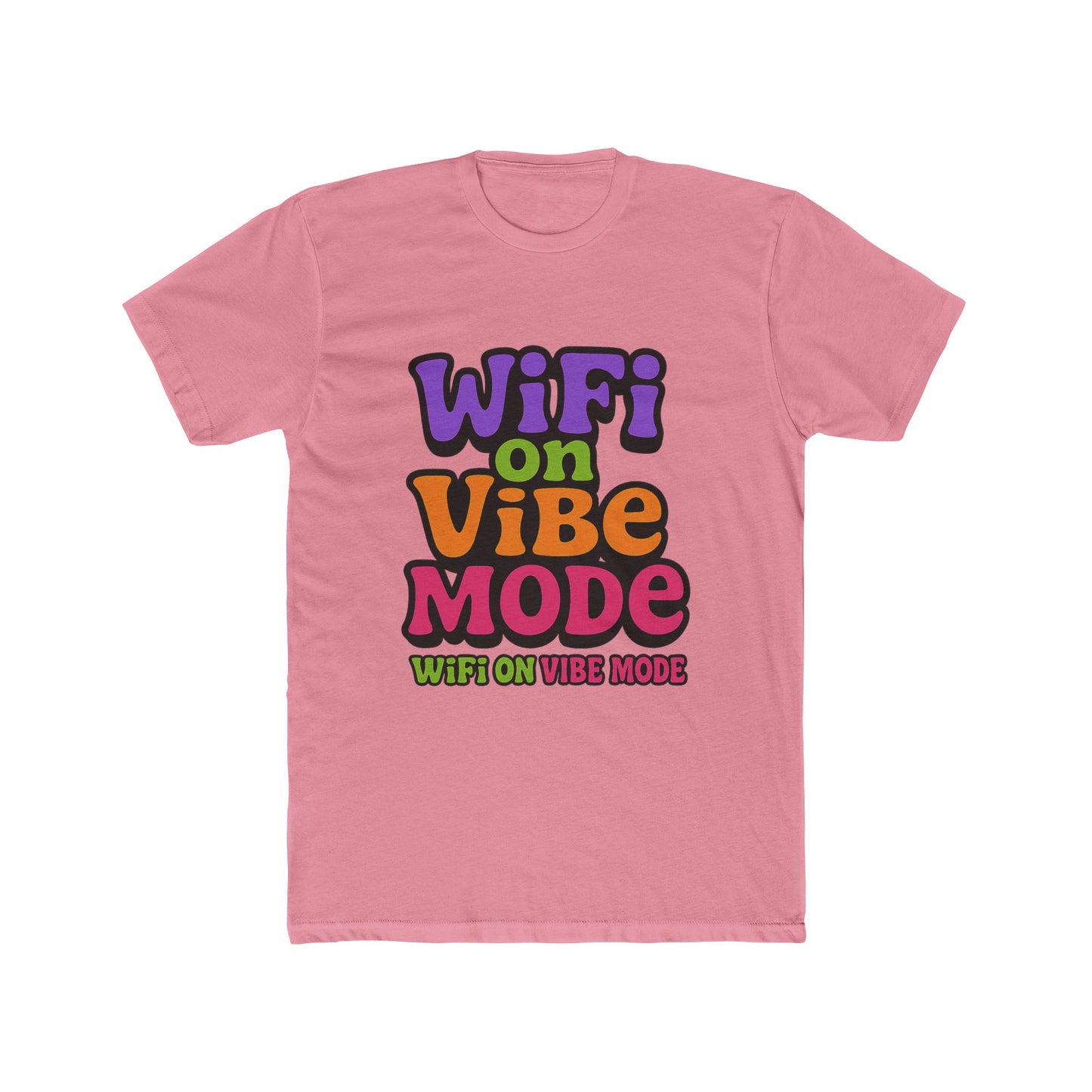 wifi on vibe mode meme multicolor unisex t-shirt - fun graphic tee for men and women, perfect for casual wear, gifts, and wifi enthusiasts - high-quality cotton