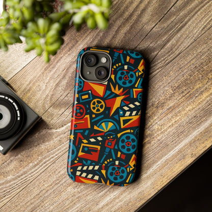 Vibrant Retro Movie-Inspired Protective Phone Case with 3D Design for Stylish Protection Compatible with iPhone 13, 14, 15 & 16 – All Models Including Pro, Pro Max & Plus